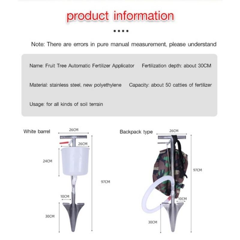 Obstbaum Automatischer Düngerapplikator Kleiner Düngerstreuer Landwirtschaftlicher Mais Punktsaat Kopfdüngung Schaufelstreuer