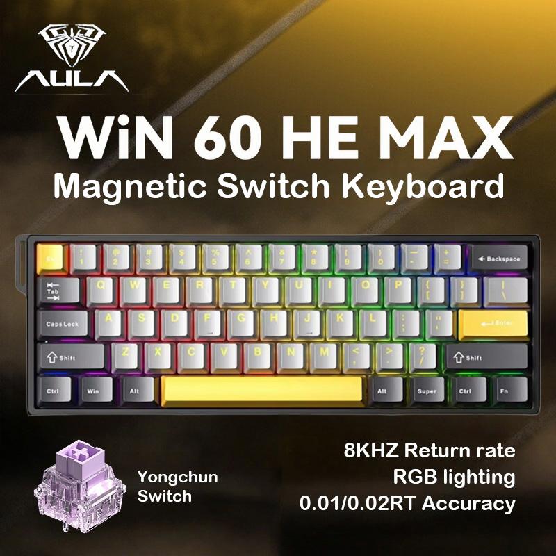Aula WIN60 HE Wired Connection Magnetic Axis Keyboard RT Custom Mechanical Keyboard for E-sports Games 8K Polling Rate