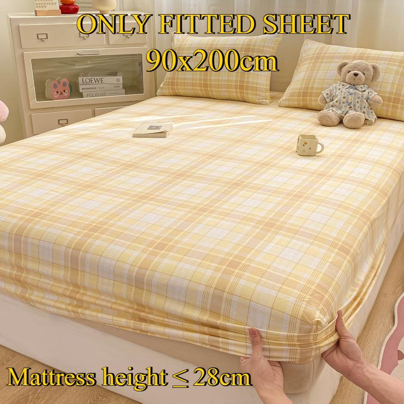Fitted Sheet Pure Cotton Non-fading Non-balling Single-piece Bed Sheet Non-slip Multi-specification Bedding Bedspread Protector