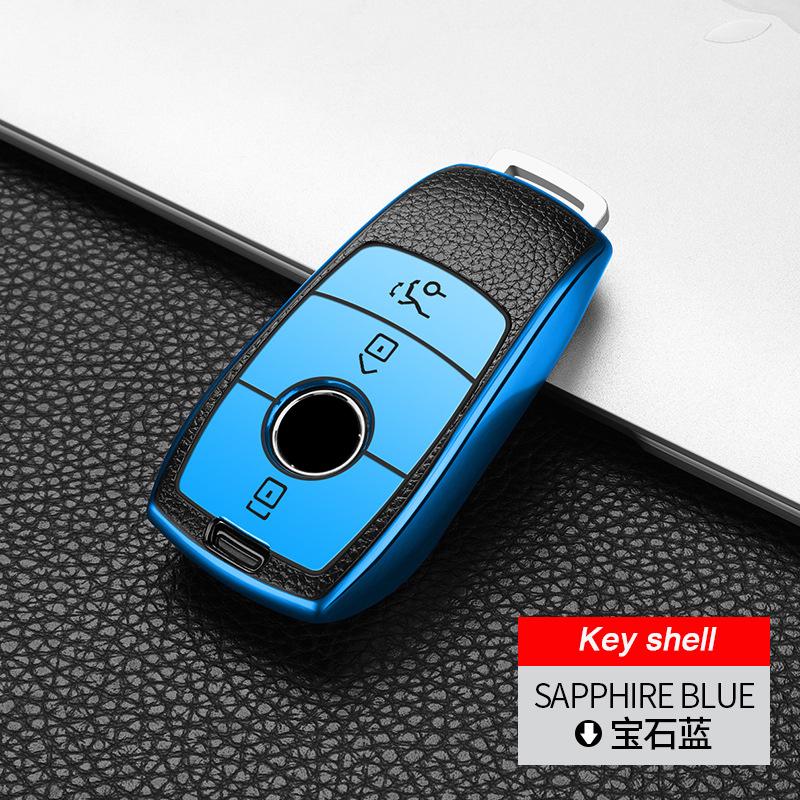 Zinc Alloy Solid Color Key Case For Mercedes Benz Keychain Shell Cover CLS GLA GLB GLC A C E Class GLE W177 W247 W205 W213 H247