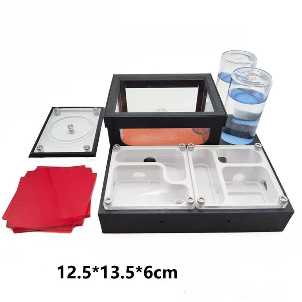 Fazenda de formigas impressa em 3D, suprimentos para ninho de formigas rainhas para criadores de formigas iniciantes, casa de formigas adequada para espécies pequenas de formigas, formigueiro de estimação