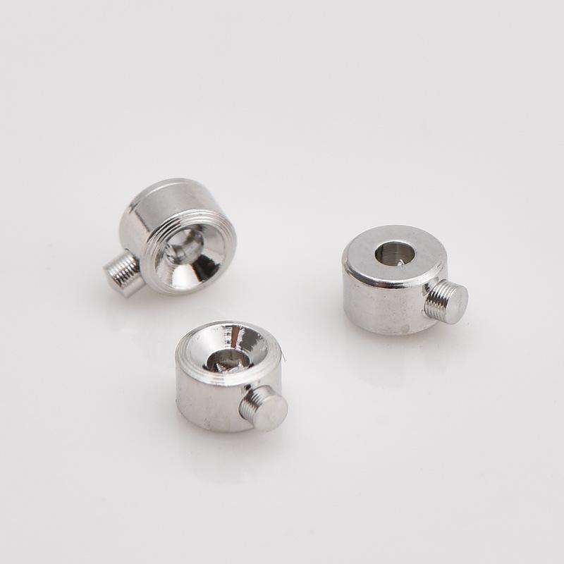 

18K Gold-Plated Necklace Clasp & Bracelet with Steel Wire Rope and Flat End Cap платиновый