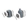2 Pcs Shower Door Rollers Curved Double Doors Top Shower Door Rollers Pulleys Wheels Runners Bathroom Double Wheel