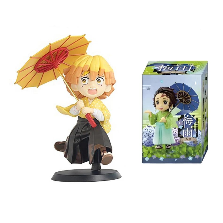 2026 Anime Demon Slayer Spring Plum Rain Series Figure Blind Box Tanjiro Kamado Nezuko Action Model Set Toys Ornament Surprise
