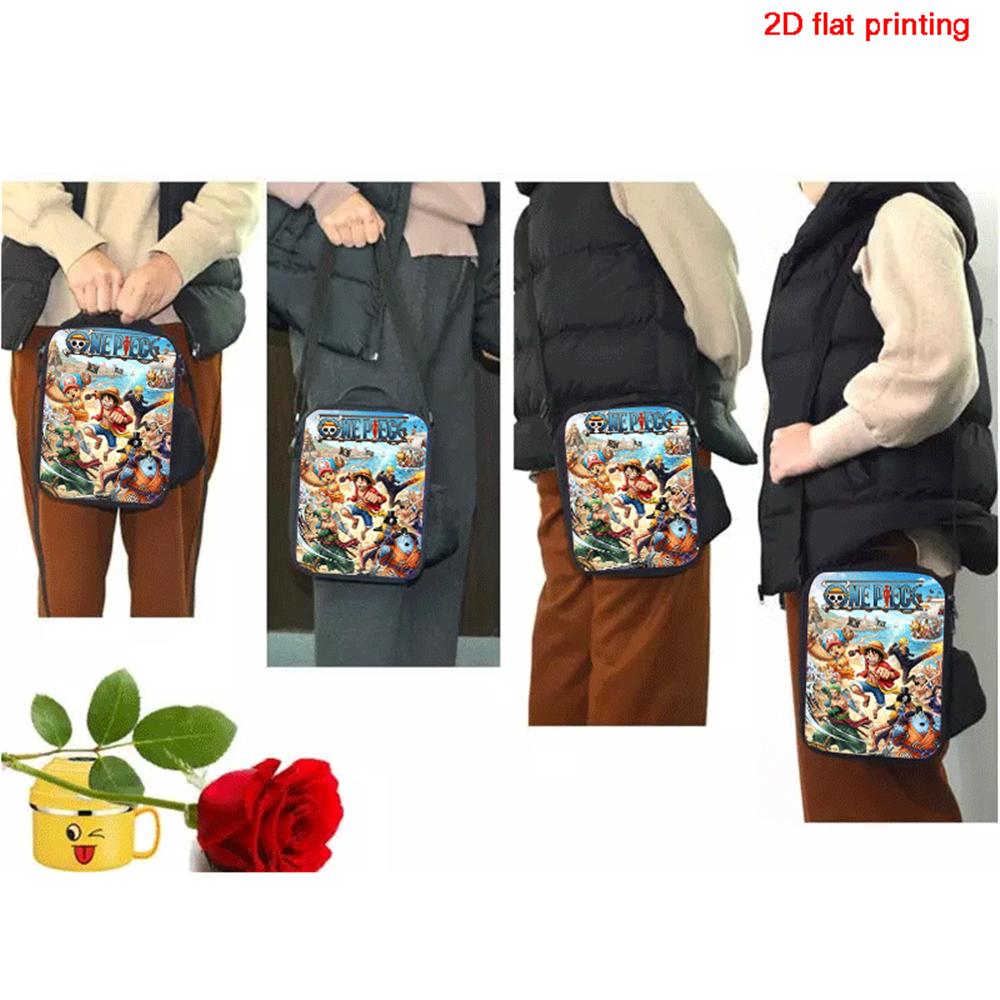 Cartoon One Piece Lunch Bag, Light Weight Unisex School Cooler Tote for Boys Girls Age 6-10 Outdoor Picnic Travel Storage Bag