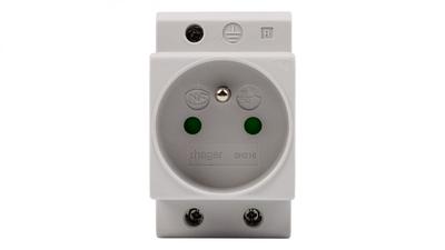 Modulare Steckdose 2P+Z 10A 250V für Hutschiene SN216