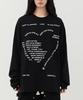 Mimdeowodeulobeu Love Letter Oversized Long Sleeve_Black