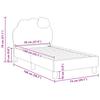 Kids Bed Frame with Headboard Pink 70 x 140 cm PU