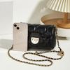 Fashion Trend New Women'S Bag Versatile Solid Color Rhombus Small Square Bag Small Gold Ball Chain Underarm Bag One Shoulder Crossbody Bag