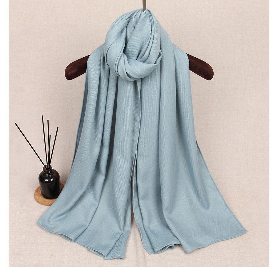 Pure White Medium-Thickness Soft Skin-Friendly Unisex Scarf Shawl