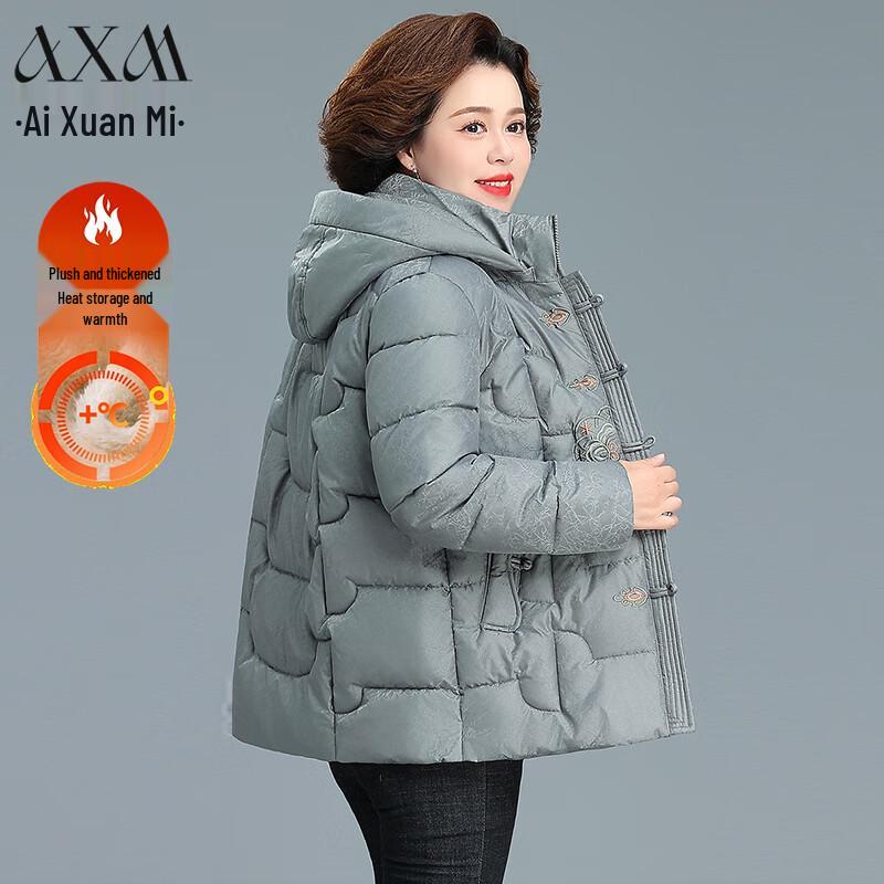 

Жіноча зимова бавовняна куртка середнього віку AIXUANMI 2XL (105-120 lbs)