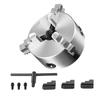 3-Jaw Lathe Chuck, 6'', Self-Centering Lathe Chuck, 0.14- 6.3 in/3.5-160 mm Clamping Range with T-key Fixing Screws Reversible Jaws, for Lathe 3D