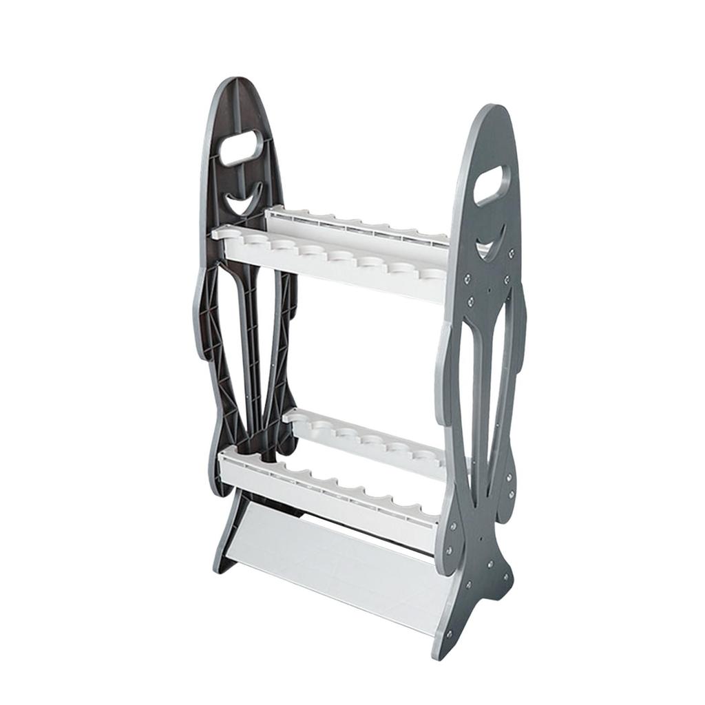 Fishing Rod Holder Bracket Store Rods Display Stand Rack Gray