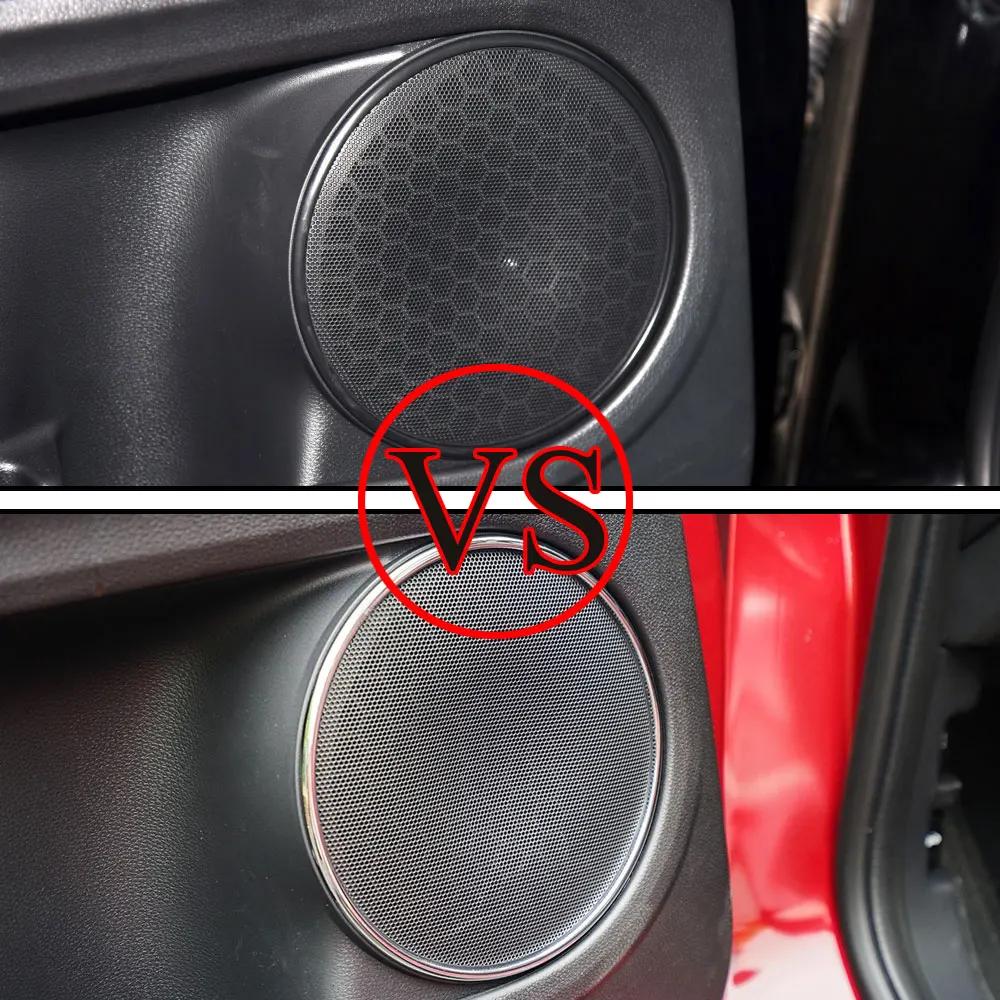 Car Door Stereo Speaker Cover for Honda HRV HR-V Vezel 2016 - 2025 Loudspeaker Ring 4Pcs Circle Sticker Accessories