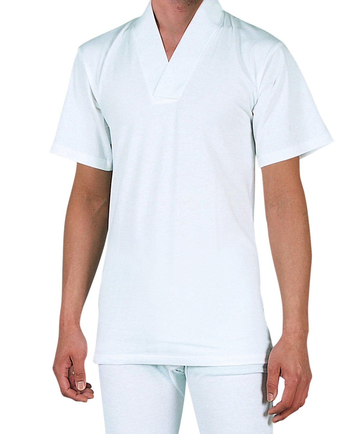 

[Hasegawa Co., Ltd.] Size 2L, Premium Cotton Jersey T-Shirt Half-Kimono Undershirt with Collar, Short Sleeves, Shiose Half-Collar, Made in Japan