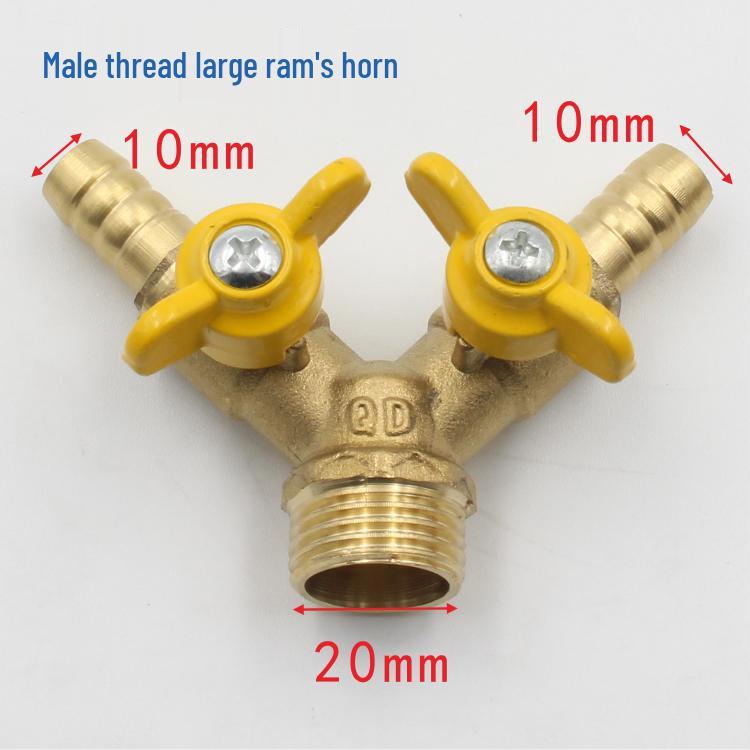 4-Point Yellow Natural Gas Ball Valve with Fine 3-Way Stem