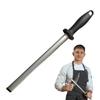 Acero de Honing de Diamante de 12 pulgadas Barra Afiladora de Cuchillos Profesional Barra Afiladora de Cuchillos de Cocina Hoja de Honing de Carburo de Tungsteno