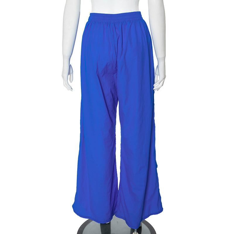 Women's Plus Size Solid Color Straight Leg Work Pants Pocket Elastic High Waist Casual Pants