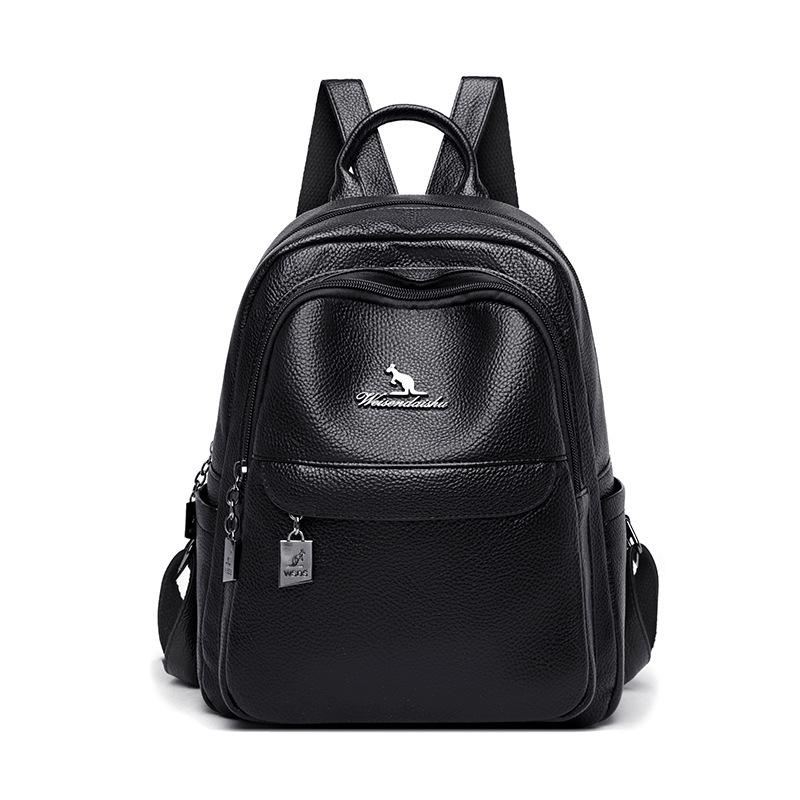Schulrucksack Lässiger Rucksack Damen 1011 Neu Vielseitig Große Kapazität Weiches Leder Schüler Schultasche Outdoor Reise Rucksack Damen Tasche