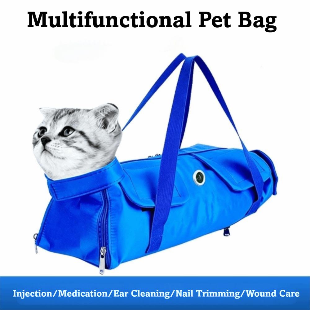 Double Shoulder Pet Travel Bag Breathable Cat Injection Bag Portable Cat Bathing Bag Pet Supplies