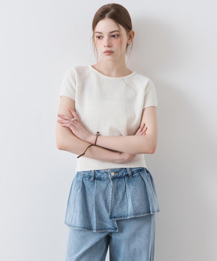 Mixxo Layered Skirt Denim Pants_Miwtjg413J