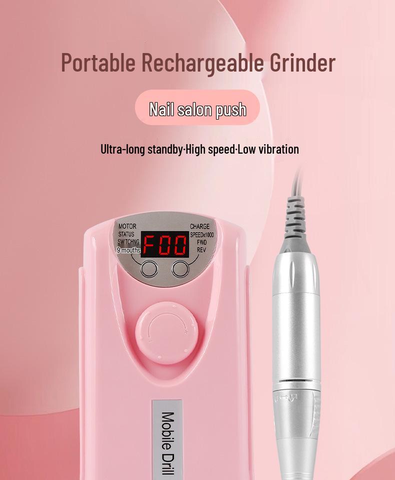 Rechargeable 30,000 RPM Professional Nail Drill for Gel Polish Removal