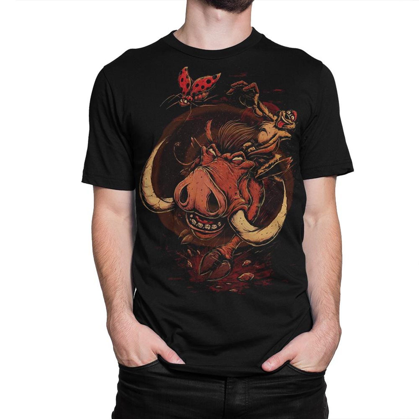 The Lion King Timon and Pumbaa Art T-Shirt, Men s and Women s Sizes 3XL