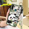 Panda Wristband Phone Case For Blackview A80 Pro Cute Anti-dust Anti-knock Wrist Strap Shockproof Cartoon Durable Ring