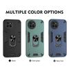 KEYSION Shockproof Armor Case for Itel S23+ Soft Silicone+PC Camera Protection Ring Stand Phone Back Cover for Itel S23 Plus