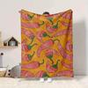1pc Chili Pepper Print Blanket Warm,Perfect for Camping And Travel, Making It a Great Gift for Any Season Yy250904173