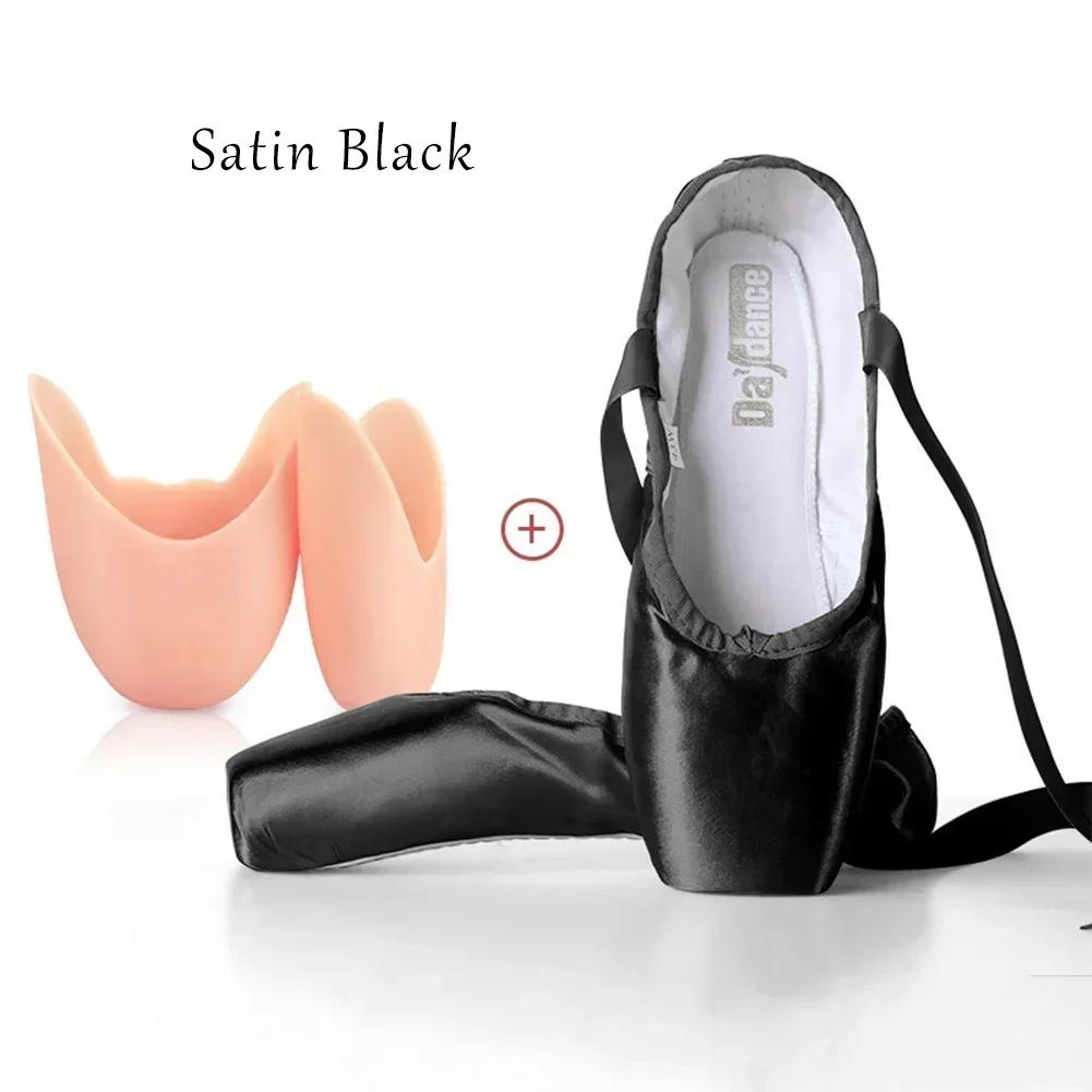 

Детская и взрослая балетная обувь для танцев, балетные пуанты для девочек, профессиональная обувь с лентами, классическая женская балетная обувь 31