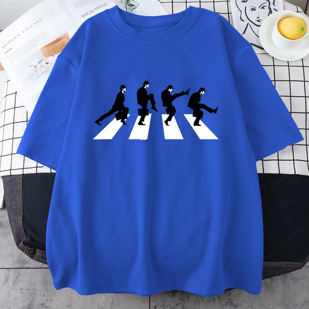 Herre T-skjorte Monty Python The Ministry Of Silly Walks T-skjorte Gate Morsom Kortermet Bomull Oversized T-skjorte Personlighets-T-skjorte