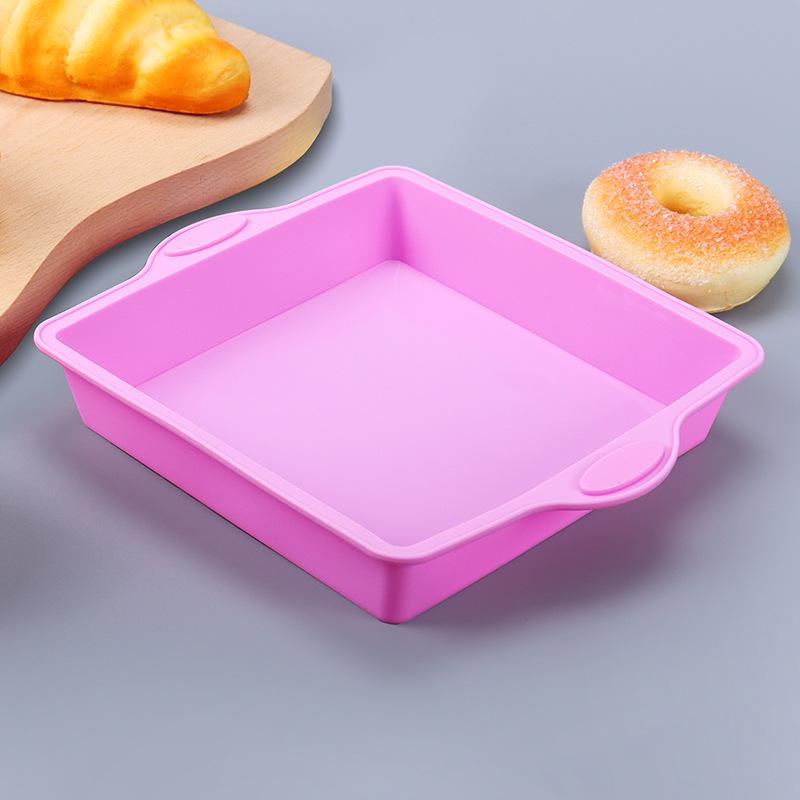 Heat-Resistant Silicone Baking Molds: Round & Rectangular for DIY Cake, Bread, and Toast