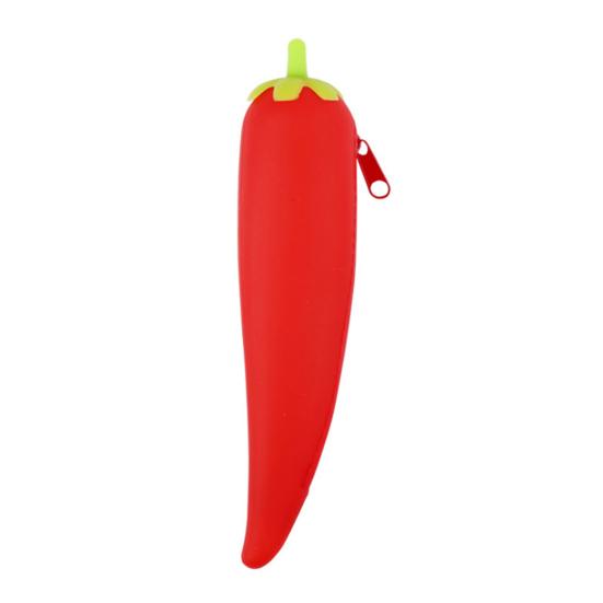 Carrot Banana Fruit Silicone Pencil Case Storage Pen Bag Coin Purse Key Wallet