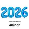 2026 New Year's Party Large 32" & 40" Number Foil Balloons Set