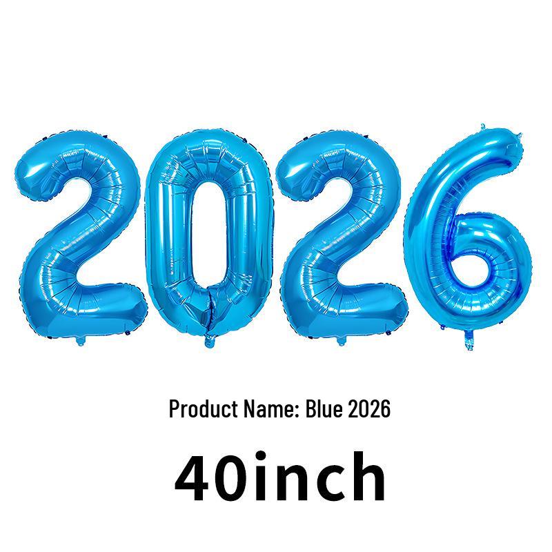 2026 New Year's Party Large 32" & 40" Number Foil Balloons Set