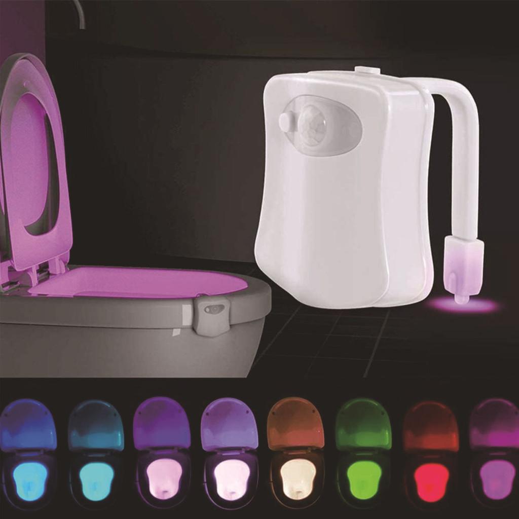 Versatile 8 Color Led Toilet Sensor Light Modern Creative Bathroom Night Light