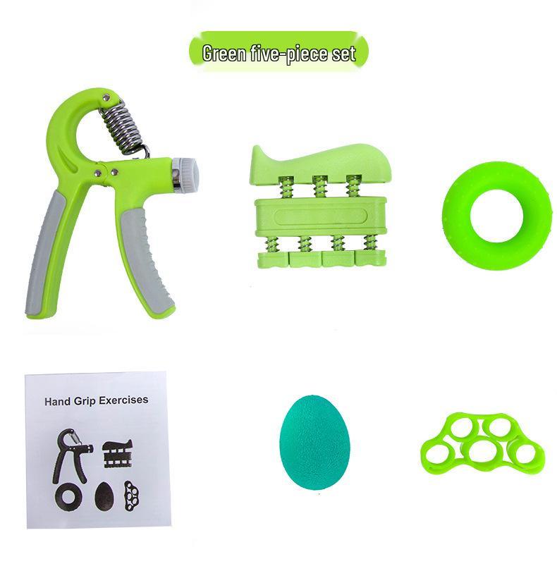 Adjustable Hand Gripper and Finger Exerciser Combo - 5-Piece Fitness Set