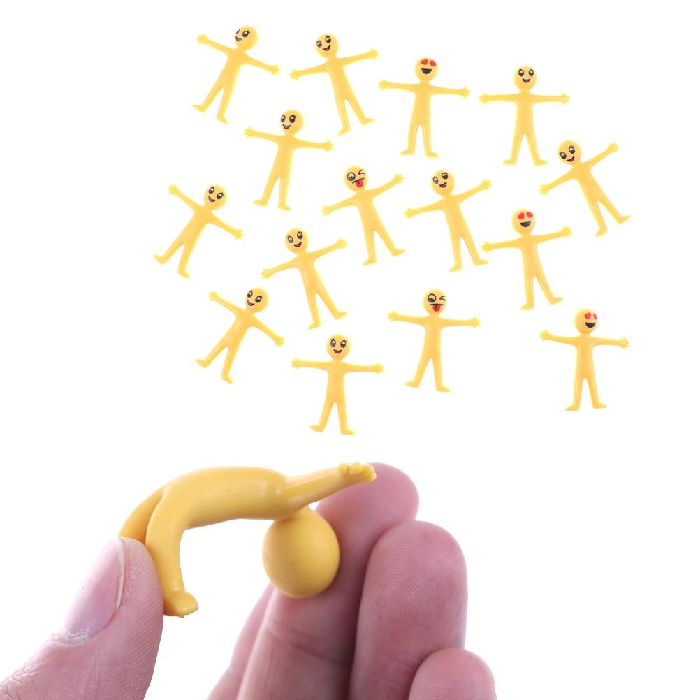 Creative 10 Pcs/Lot Kids Party Supply Favors Yellow Man Mini Sticky Emoji Toy for Children