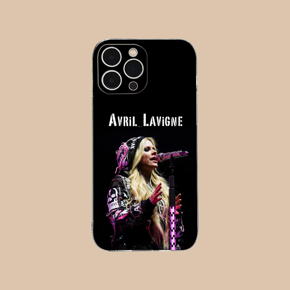 Avril Lavigne Clear TPU Mobile Case for iPhone 17 16 15 14 13 12 11 X XR XS Air Pro Max Plus Mini Colorful Cover