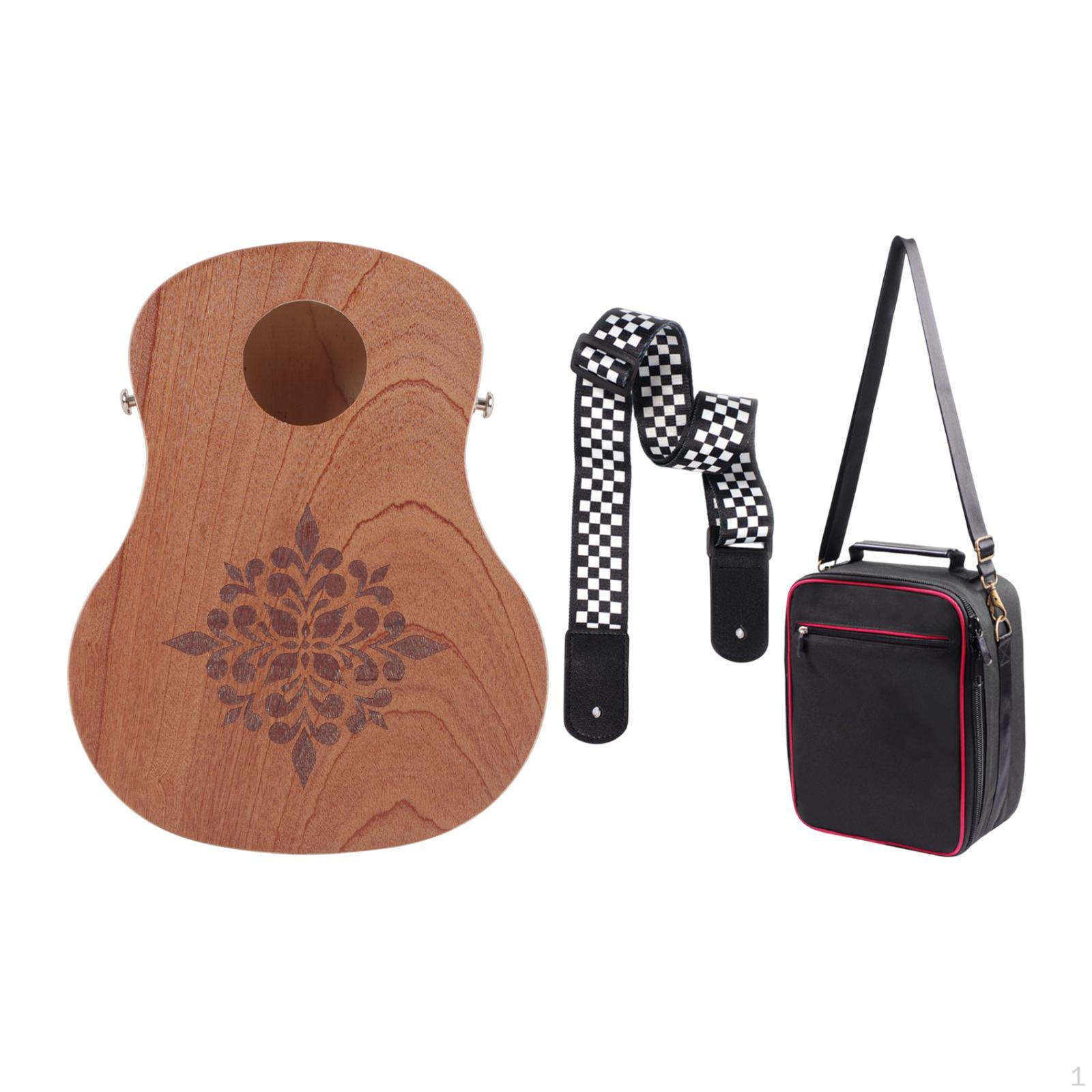 Портативный Кахон, Перкуссионный Инструмент в Форме Гитары, Ручной Деревянный Барабан на Плечо
