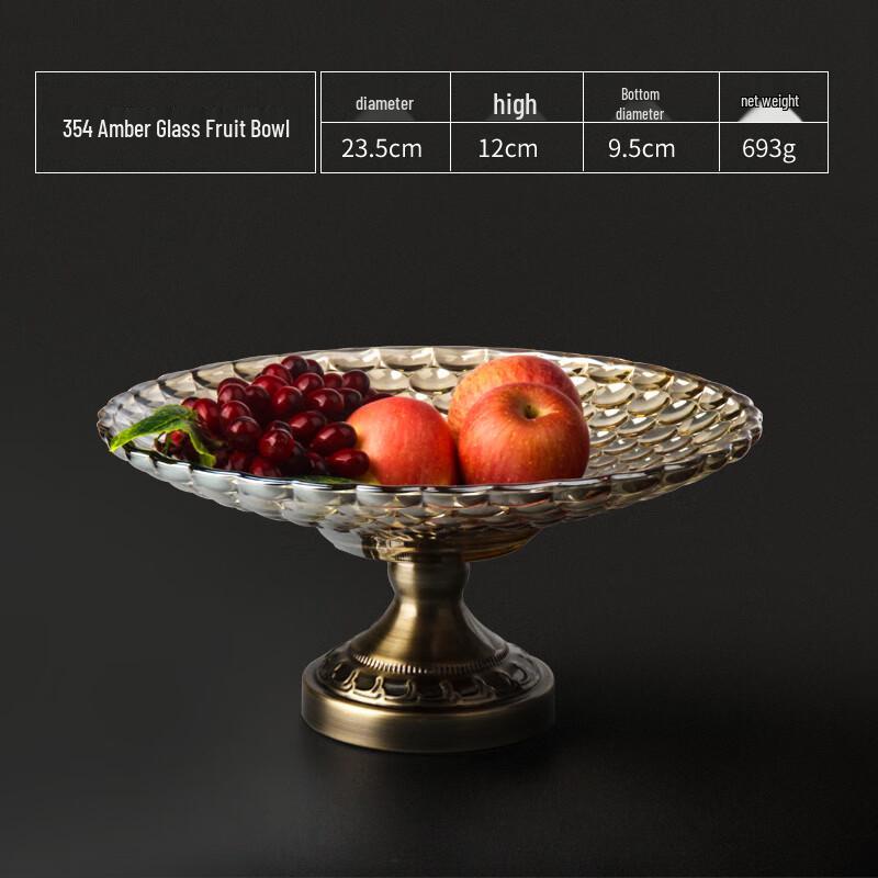 Flavence European Crystal Glass Double-Layer Fruit  Snack Plate