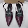 High Heels Office Lady Shoes Sexy Pointed Toe Slingback Footwear  Pumps Elegant  Stiletto Concise Women Dress Sandal