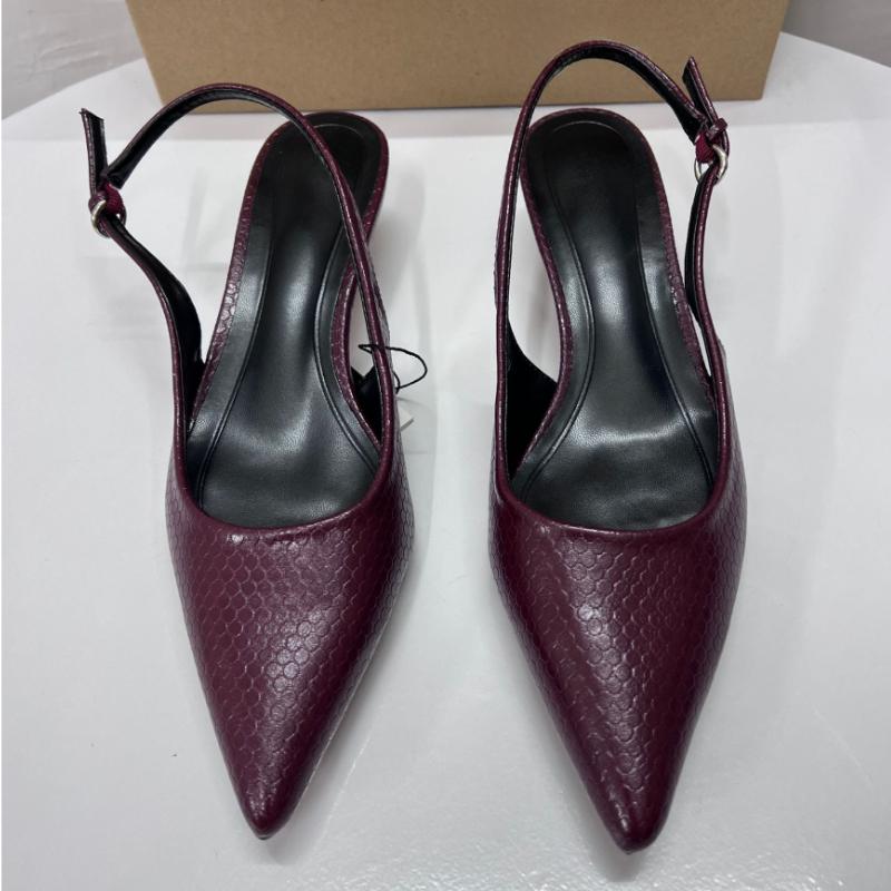 High Heels Office Lady Shoes Sexy Pointed Toe Slingback Footwear Pumps Elegant Stiletto Concise Women Dress Sandal