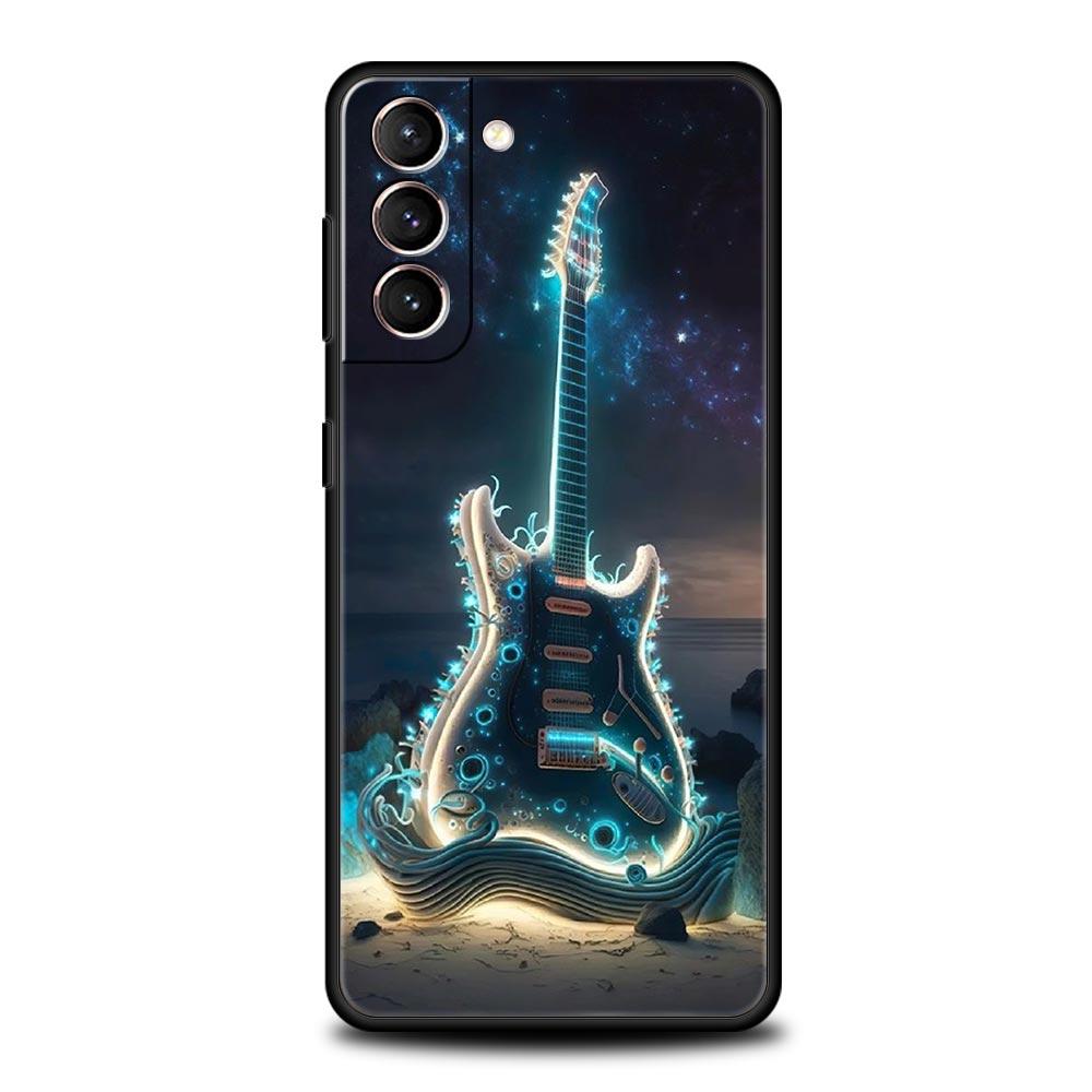 

Guitar Music Art Phone Case For Samsung Galaxy S26 Ultra S25 Plus S24 FE S23 S22 5G S21 S20 Cover Black Soft Samsung S26