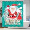 Tu Christmas Shower Curtain Merry Christmas Holiday Decor Festive Xmas Bathroom Fabric Backdrop Waterproof Holiday Decor