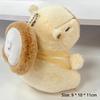 Cartoon Plush Badminton Tennis Capybara Keychain Fluffy Cute Creative Soft Stuffed Doll Pendant Backpack Decorative Accessories