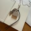 Long Fashion Sweater Chain Cute Tassel Pendant Necklace Creative Small Bag Long Necklace  Gift