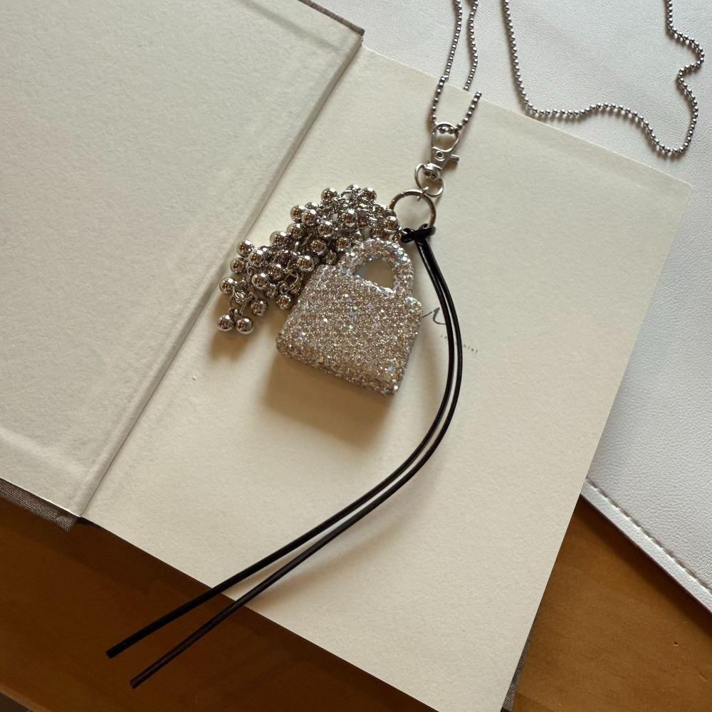 Long Fashion Sweater Chain Cute Tassel Pendant Necklace Creative Small Bag Long Necklace  Gift