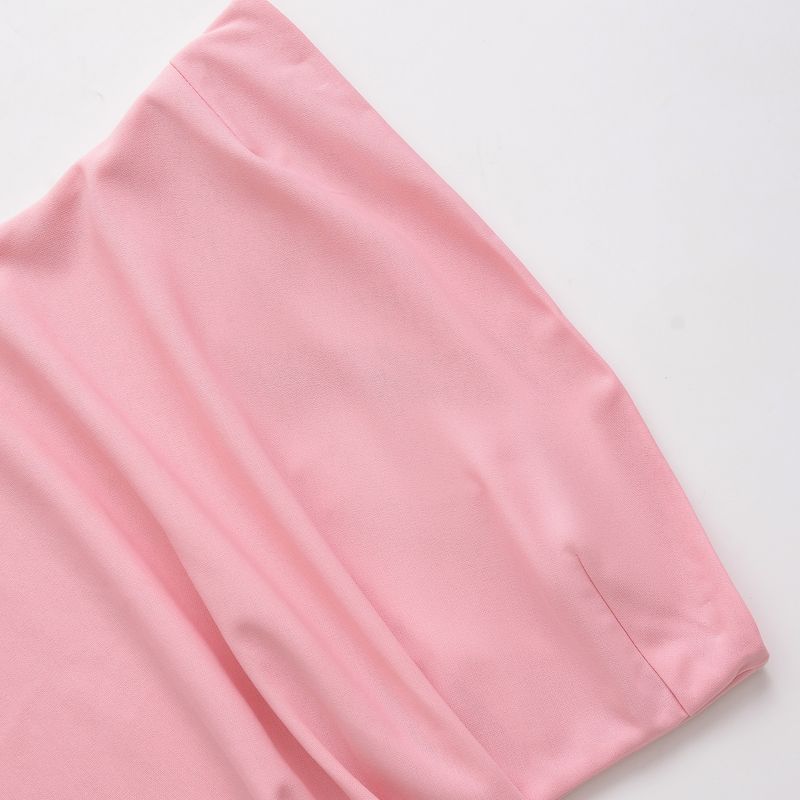 Kaslead New Women clothes Western Style Versitile Fashion Pleat Slim fit Asymmetric Top 5644996